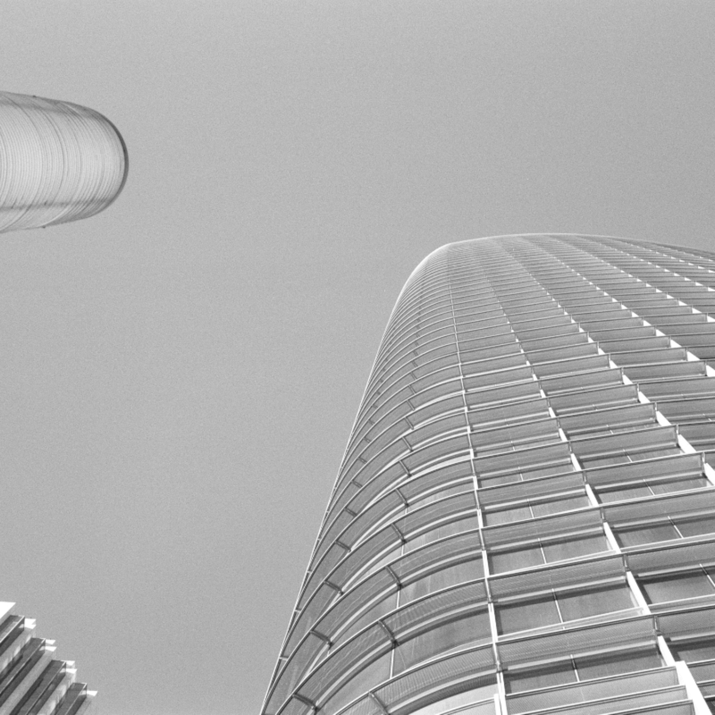 Black and white architectural photography of San Francisco downtown skyline